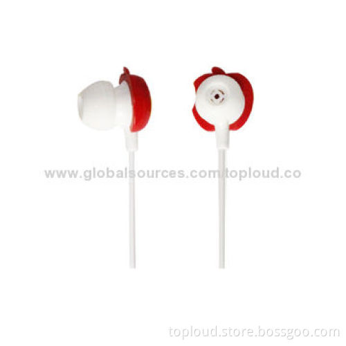 Noise-cancelling Earphones with 3.5mm Stereo Plug/Fashionable Jewel, Available in Various Colors